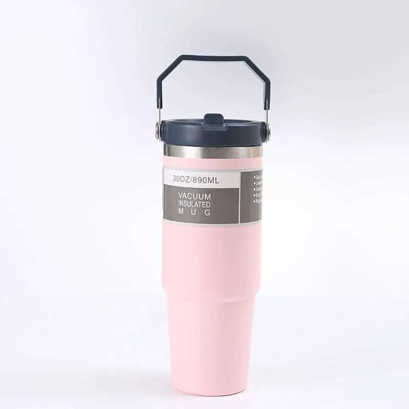30 oz Vacuum Thermos Cup with Treatment Double Layer Thermos Cup Stainless Steel Sports Water Bottle Hot and Cold Drinks C251008