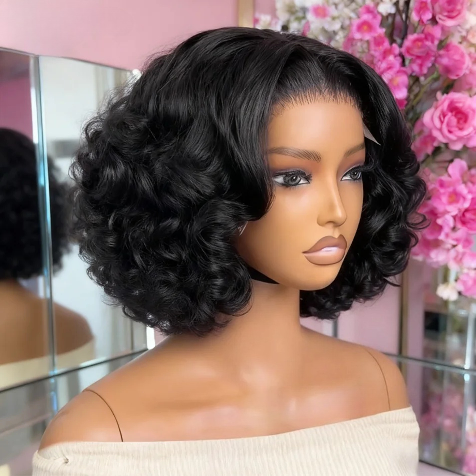 13x4 Body Wave Human Hair Wigs Pre Plucked Pre Cut Pre Bleached Glueless Wig Short Bob Wigs 13x6 Hd Lace Front Wigs Ready To Wear