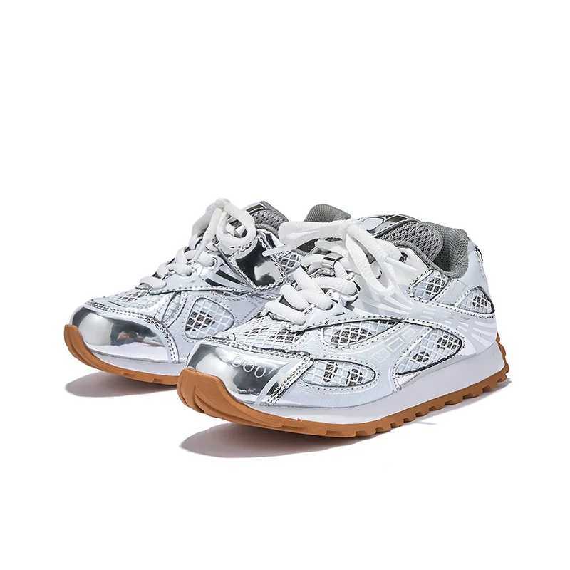 2025 Summer Toddler Kid Running Orbit Metallic Rubber Mesh Sneaker Children Casual Fashion Shoe Boy Girl Sports Walking ShoesJ251009