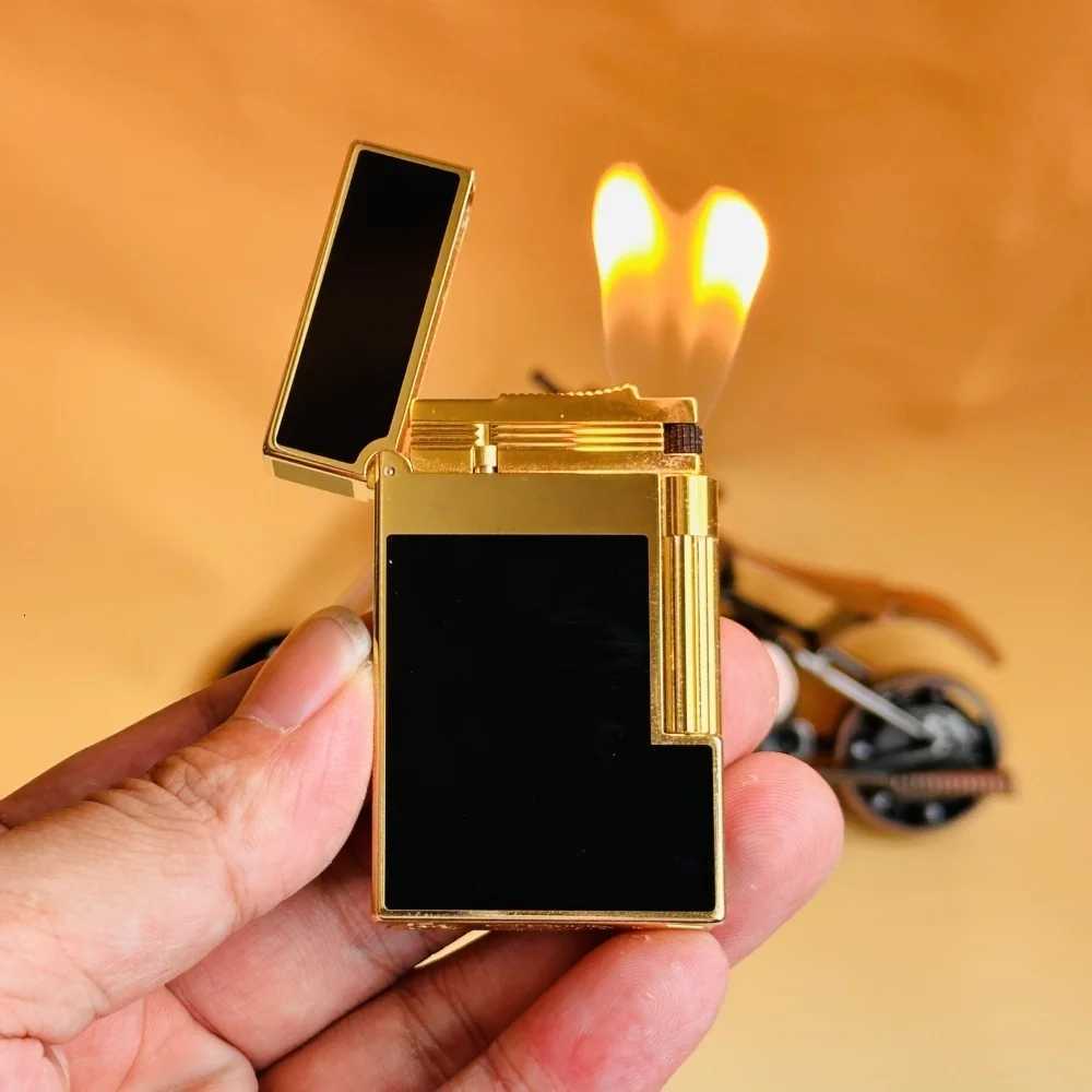 Luxury brand lighter made of pure copper resin paint style crisp sound quty series comes with a set of consumable W251009