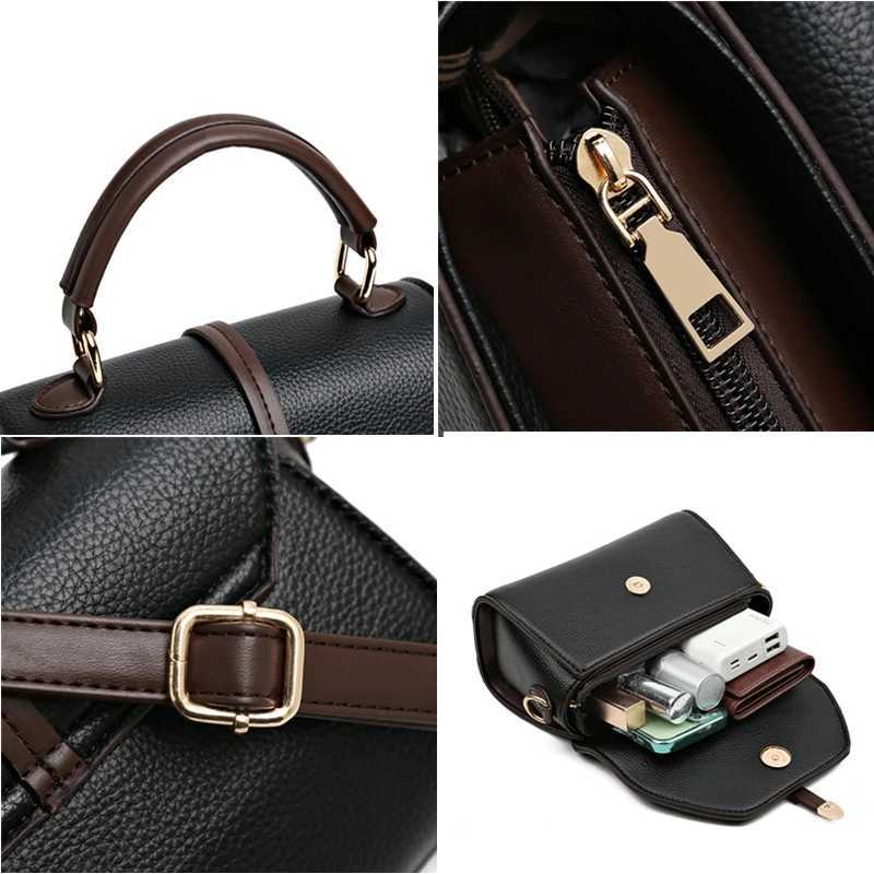 High Quality Leather Handbag Wen Messenger Bag Fi Lady Flap Shoder Crossbody Sac Brand Designer Fem Purse Tote New D251009