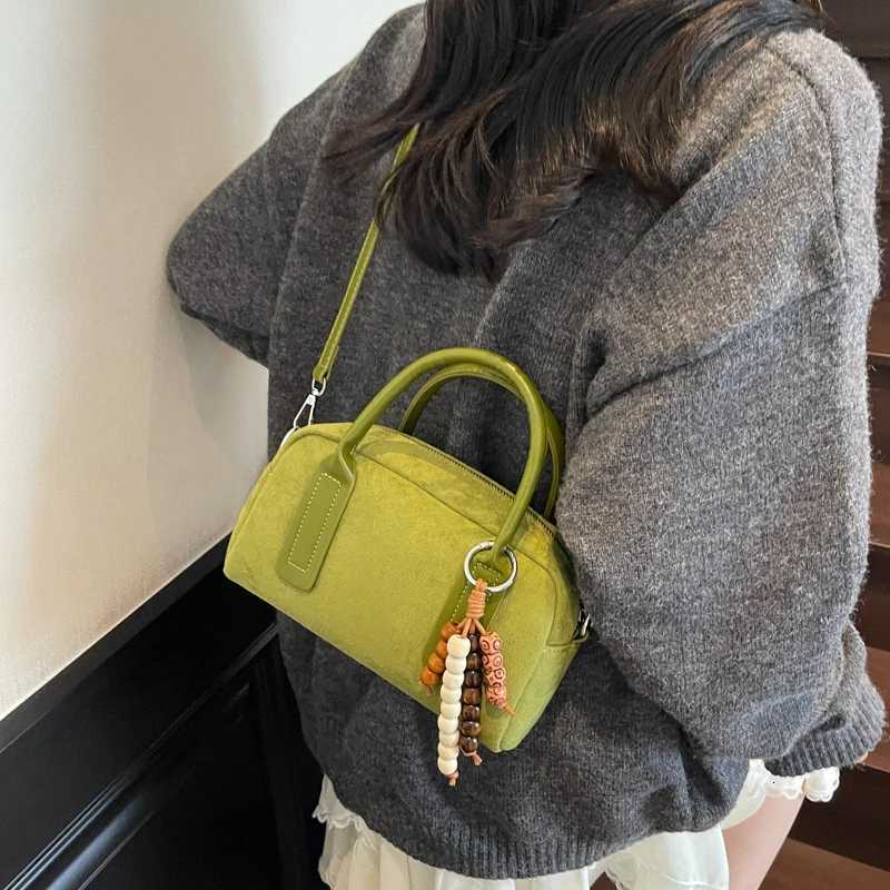 Designer Style Square Solid Faux Suede Shoder Bags 2025 Hot S Sweet Sense of Luxury Fi Handbags for Wen High Quality D251009