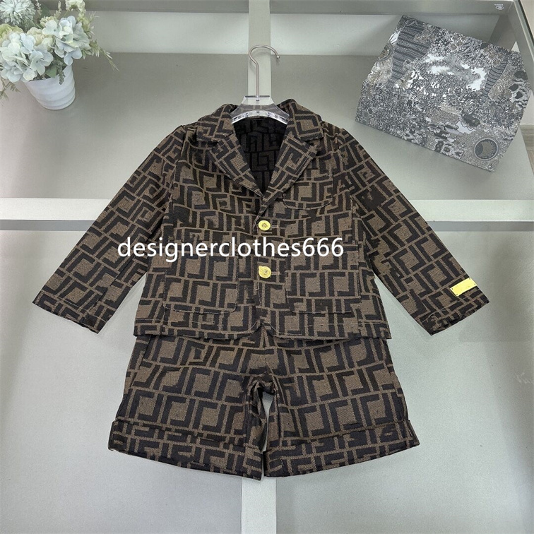 Designer fashionable girl's dress - Spring/Autumn style - Children's long-sleeved dress - Classic round-neck jacquard denim fabric two-piece set size 100-160cm A2