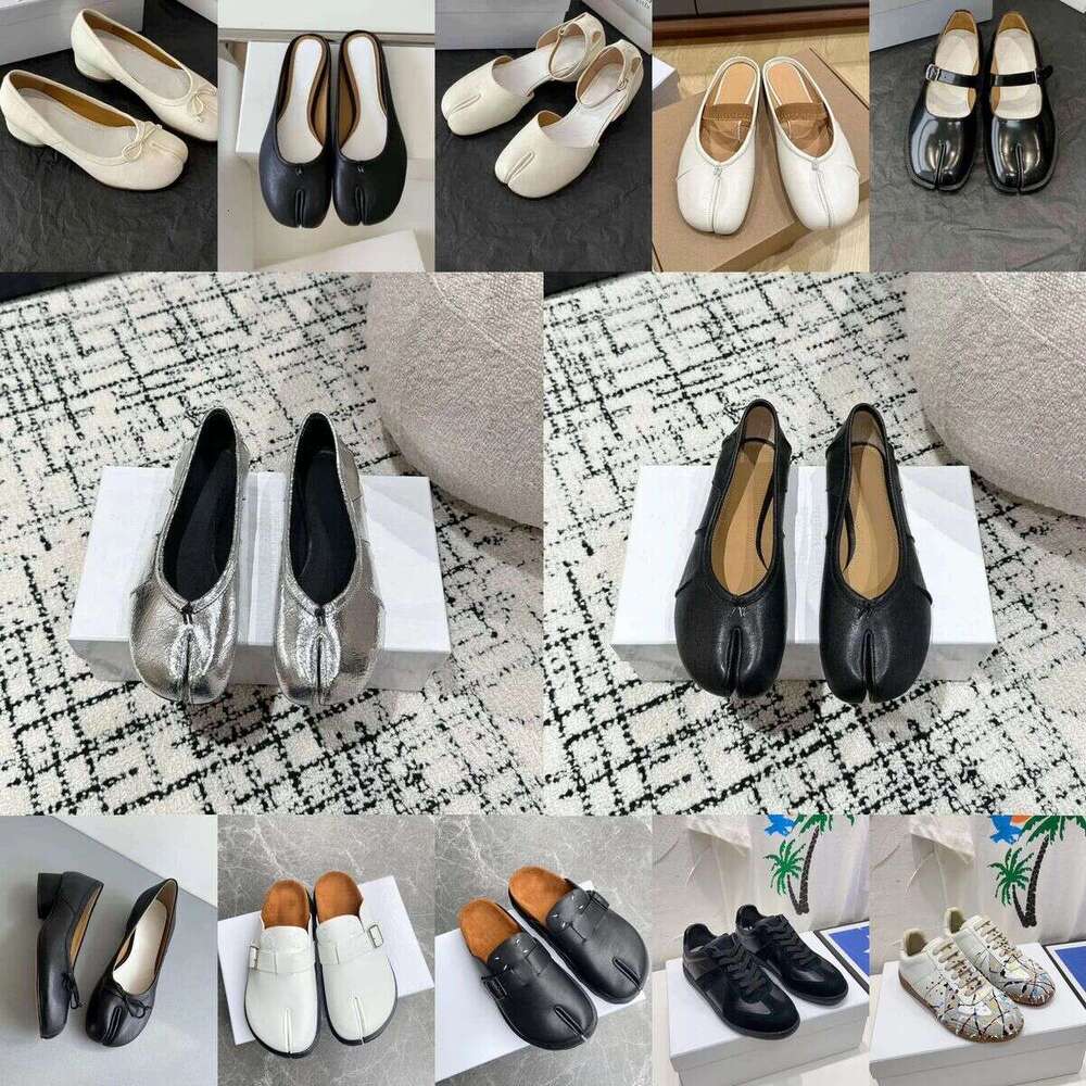 Tabi Ballerina Shoe Women Designer Sandal Half Casual Shoes Ballef Flat Leather Mirror Quality Ankle Heel Slip On Boot Lambskin Calf Dance Size 35-41
