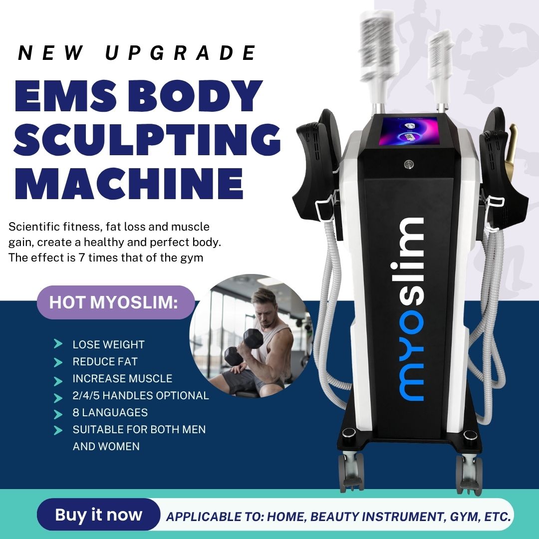 MYOSlim EMS Roller Body Sculpting Machine 2 in 1 360° Rotating Slimming Device Fat Burning Cellulite Reduction Beauty Salon Weight Loss Equipment