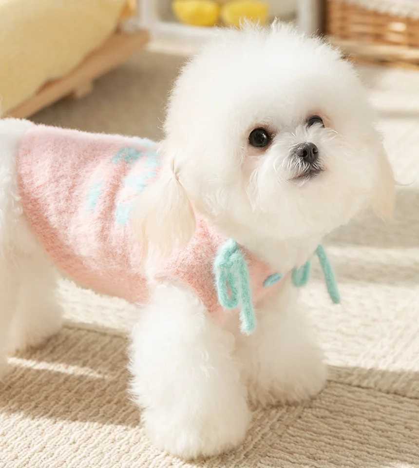 Princess Dress Knitted Sweater for Pets Puppy Costume Cat Winter Clothes Chihuahua Dog Clothes Soft Cozy Pet Apparel C251009