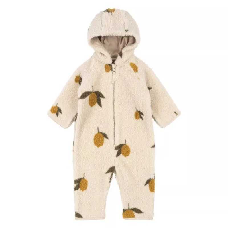 Baby Boy Girl Lamb Wool Hooded Jumpsuit Infant Toddler Child Warm Outfit Long Sleeve Spring Autumn Winter Baby Clothes 02Y C251009