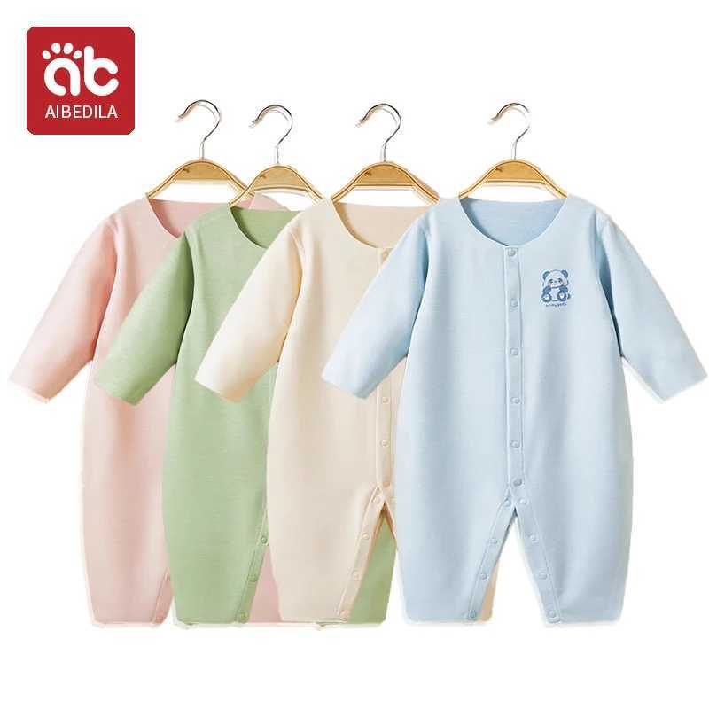 AIBEDILA Baby Jumpsuit Cotton Longsleeved Folio Climbing Clothing Boys Girls Pajamas Baby Romper Kids Loose Jumpsuits C251009
