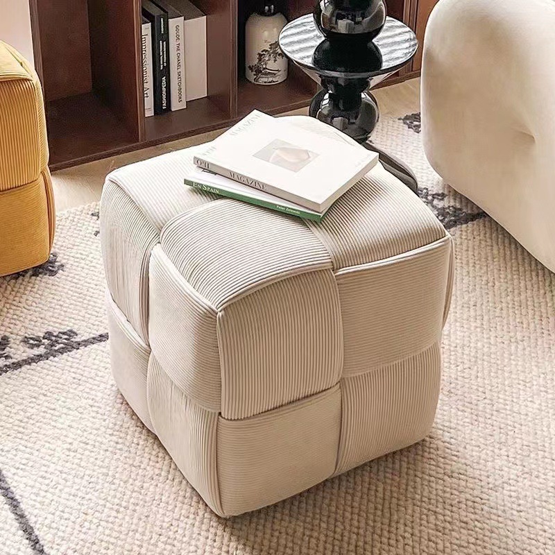 Magic Cube Chair, Small Low Chair, Household Tea Machine, Small Square Stool, Dressing Chair, Sofa Footstool, Stool for Sitting on, Shoe Changing Chai