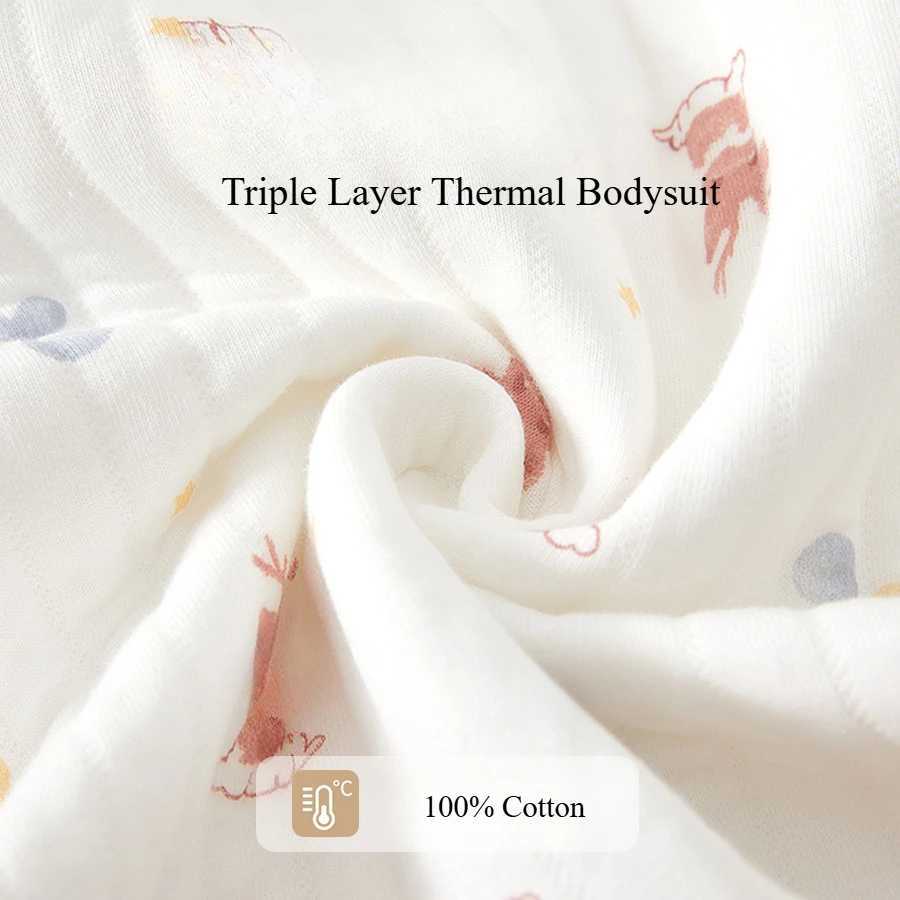 Baby Jumpsuit Clothes Winter Thickening 100 Cotton Boys Girls Cute Printed Bear Romper Infant Onesie Spring Trend 136912M C251009