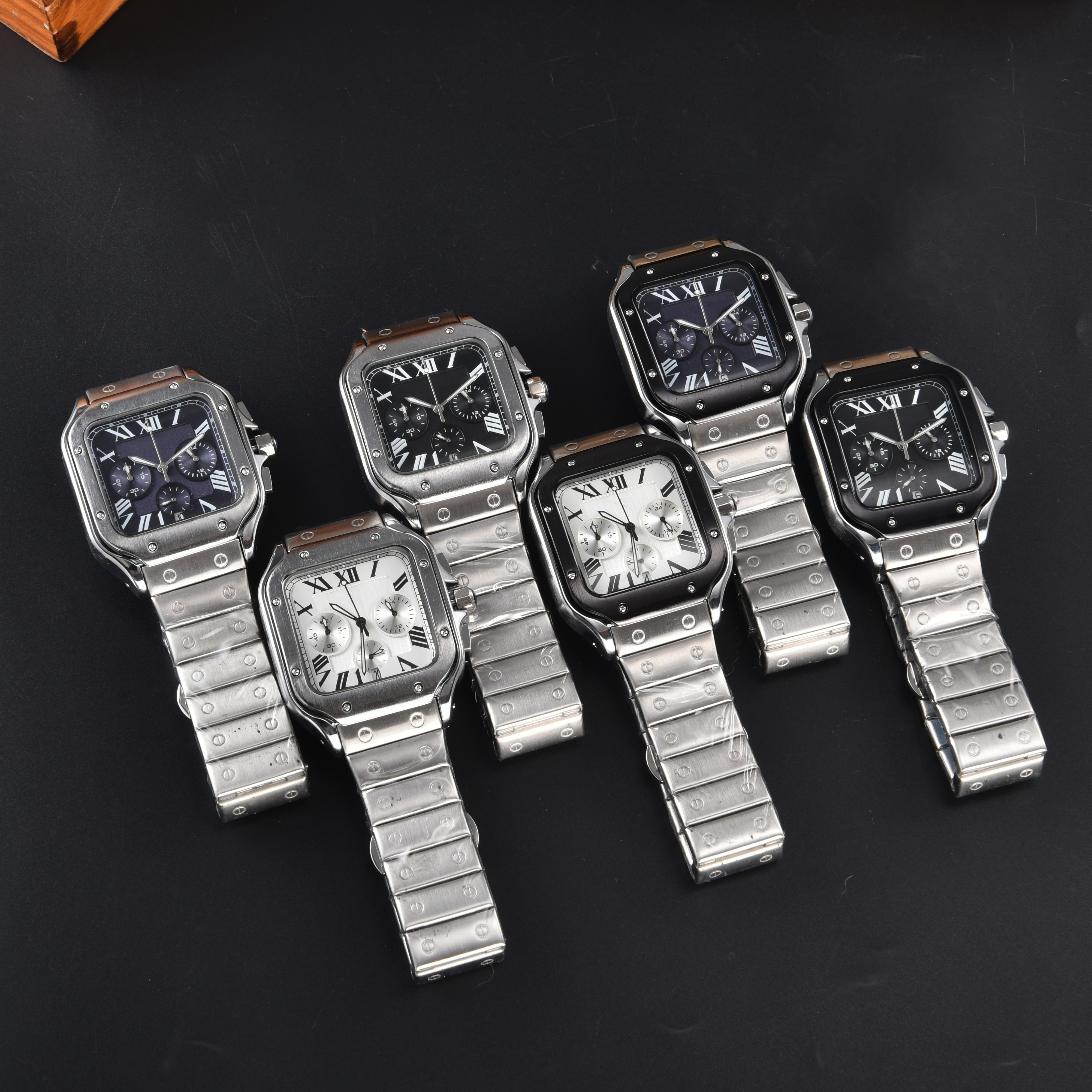 Luxury Designer Sant Series Couple Watches - 22/27/35/40mm, Automatic Mechanical Movement, Stainless Steel, Waterproof with Date Display, Multiple Colors