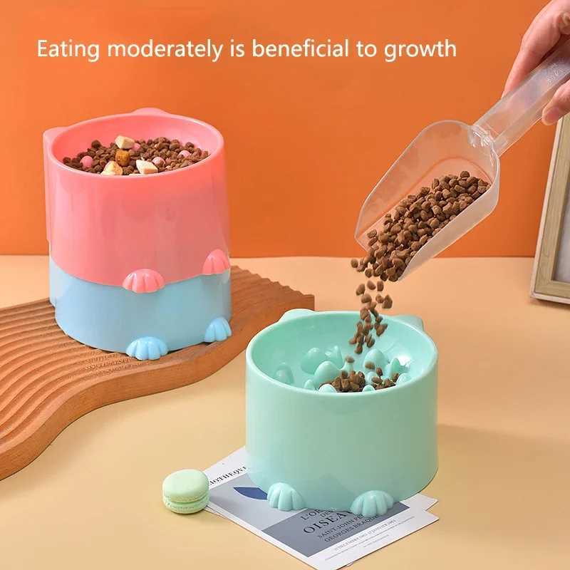 Cat slow food bowl small cat and dog antichoking bowl neck protection design cat and dog feeding device pet supplies C251009