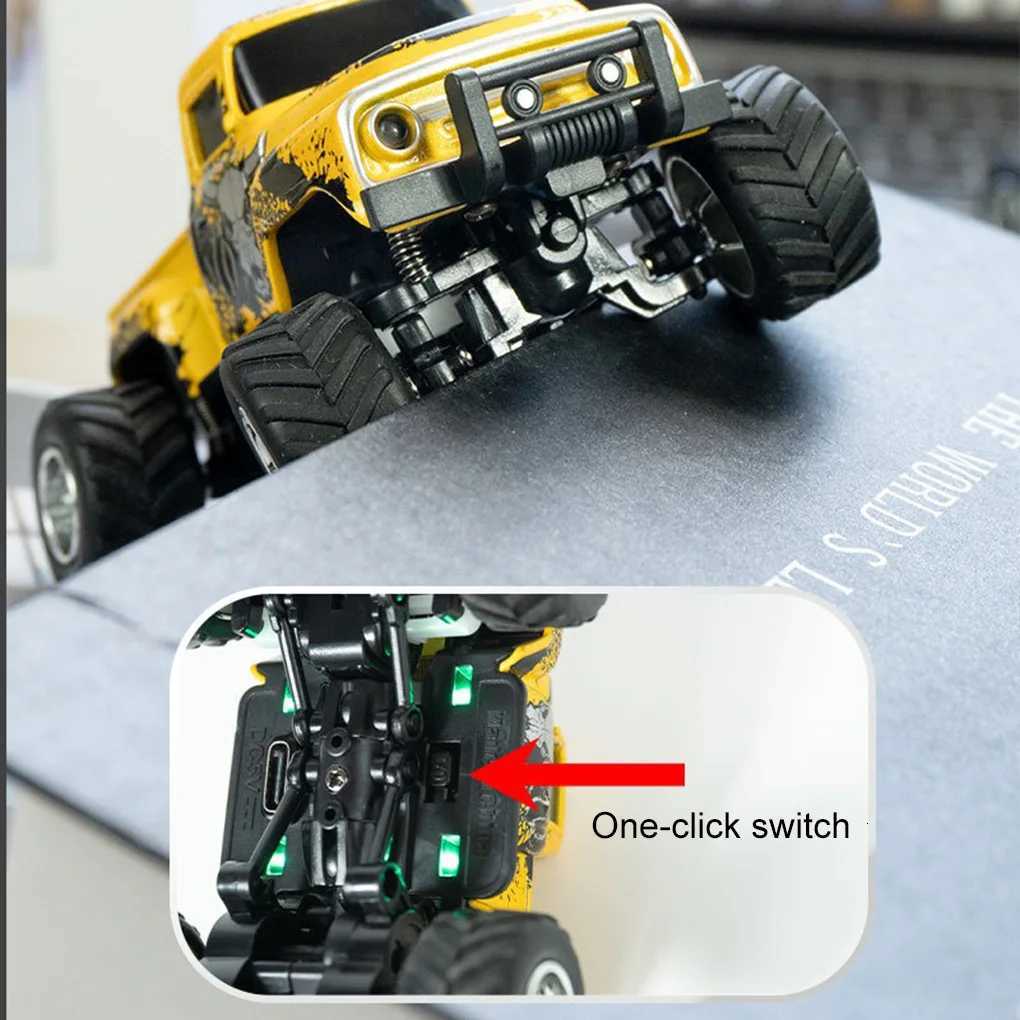 RC OffRoad Truck 164 Rc Car Mini 24Ghz Remote Control Cars with Cool Spray Painting Pattern Rc Offroad Vehicle Boys ToysT251010