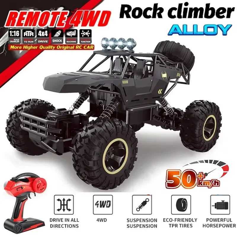 New 4WD RC OffRoad Car 112116 Remote Control Car Electric RC Buggy Car With Led Light Radio 24G Truck Model Kids Toys GiftsT251010