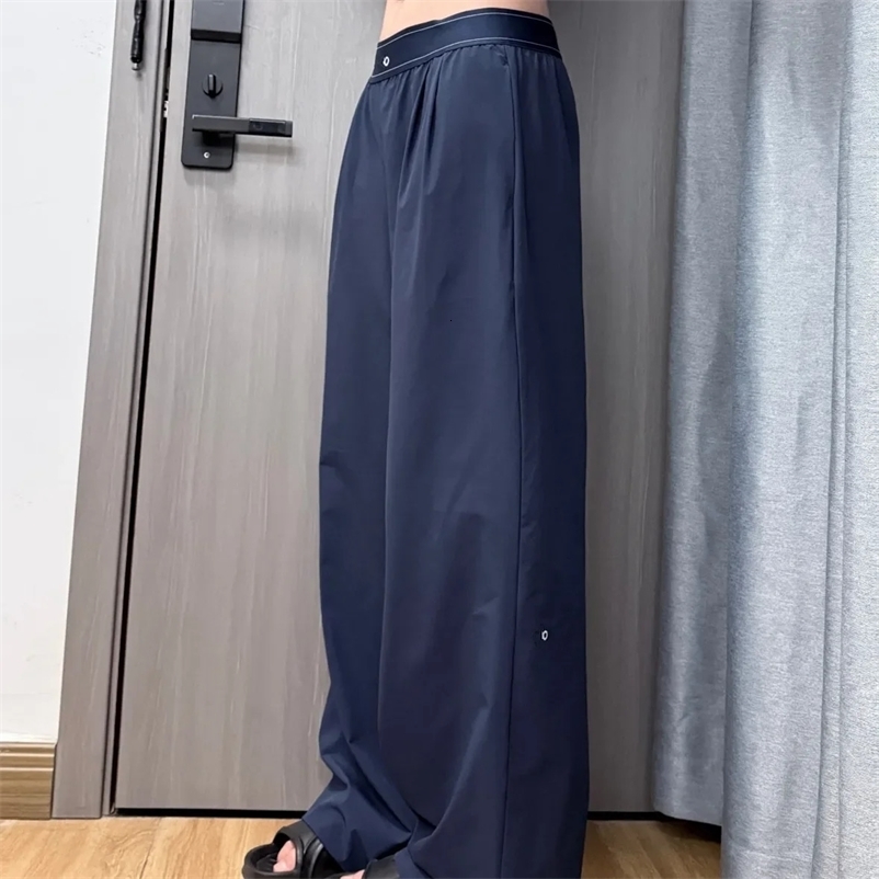 fashionable versatile simple and sporty woven reflective letter casual loose light and quickdrying pants 251009