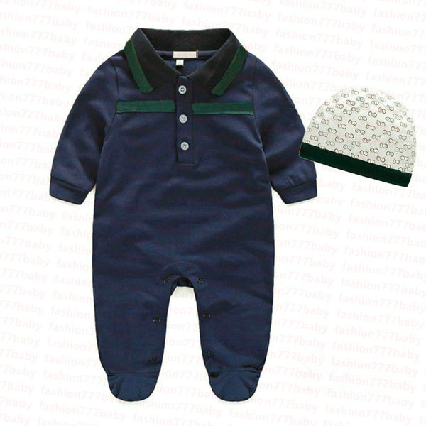 Fashion baby Boys girls Rompers kids designer embroidery summer short-sleeved and Long sleeve jumpsuit newborn romper Kids Clothing Jumpsuits&Rompers