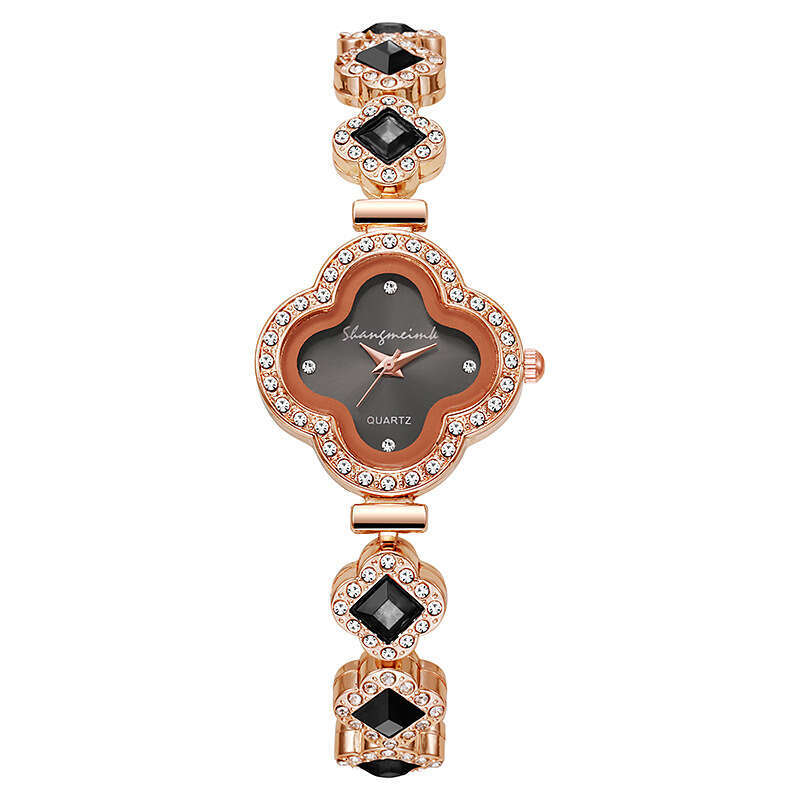 Fashion Four-Leaf Clover Bracelet Quartz Green Women's Female Watch