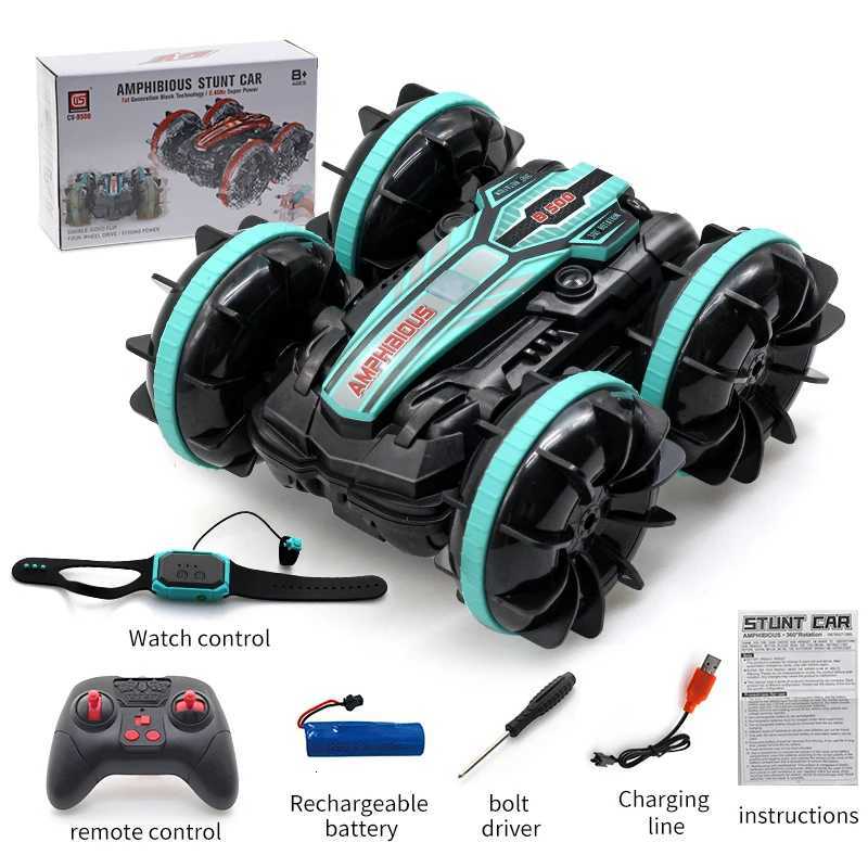 Electric Car Toys For Boys With Remote Control Doublesided Flip Driving Drift Outdoor Kids RC Stunt Car Toy Childrens Day GiftT251010