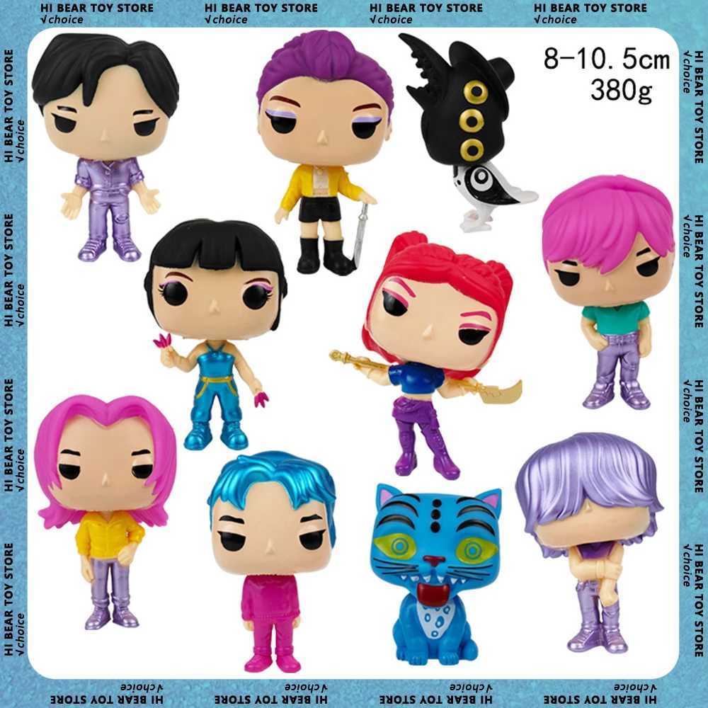 10pcs Kpop Demon Hunters Figure Pvc Model Anime Figurine Collection Statue Desk Decoration Dolls Children Toys Halloween Gifts Z251009