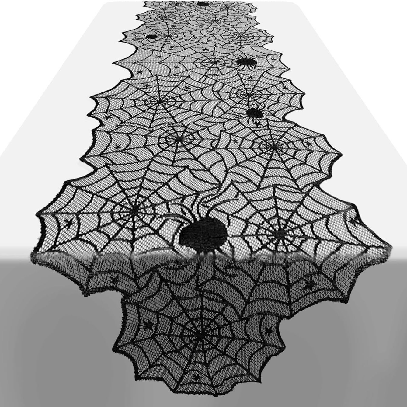 Halloween tablecloth spider web fireplace towel disposable bat spider table flag light decoration set ZUQU01