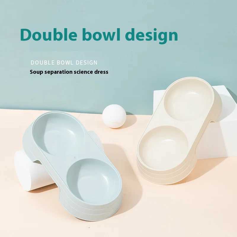 Candy cat bowl cat food bowl dog bowl drinking water and eating dualuse rice bowl wheat straw pet double bowl kitten food C251009