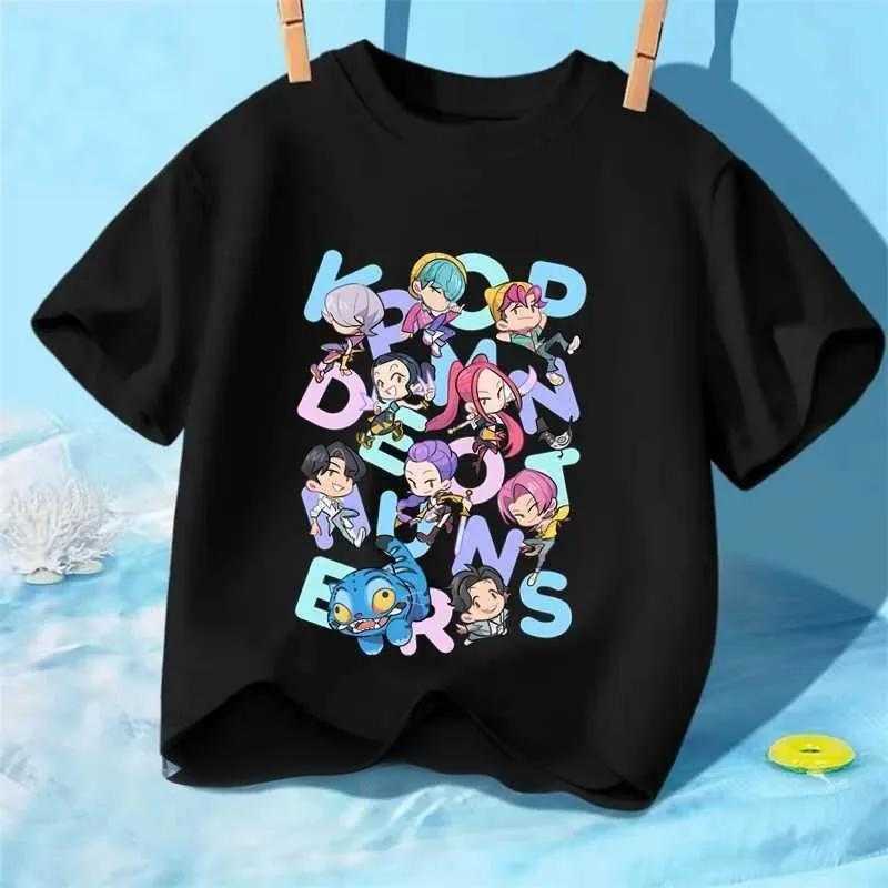 Childrens Clothing KPop Demon Hunters Fans Gifts Kids Clothes Fashion Casual Tops 2025 Hot Movie Soft Baby Girls T Shirt Z250919