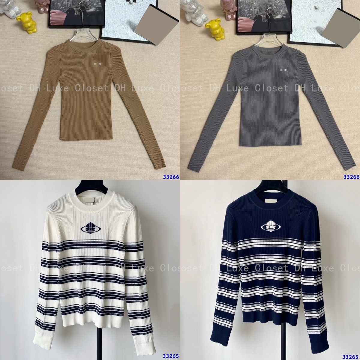 Women 100% Wool Knitted Long Sleeve Lana Shirt Knit Crewneck Pullover Tops