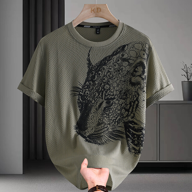 Men's Ice Silk Short Sleeve T-shirt Summer Designer Hoodie New Trend Quick-dry Cool Feel Designer Shirt Round Neck Breathable Slim Fit Youth Half