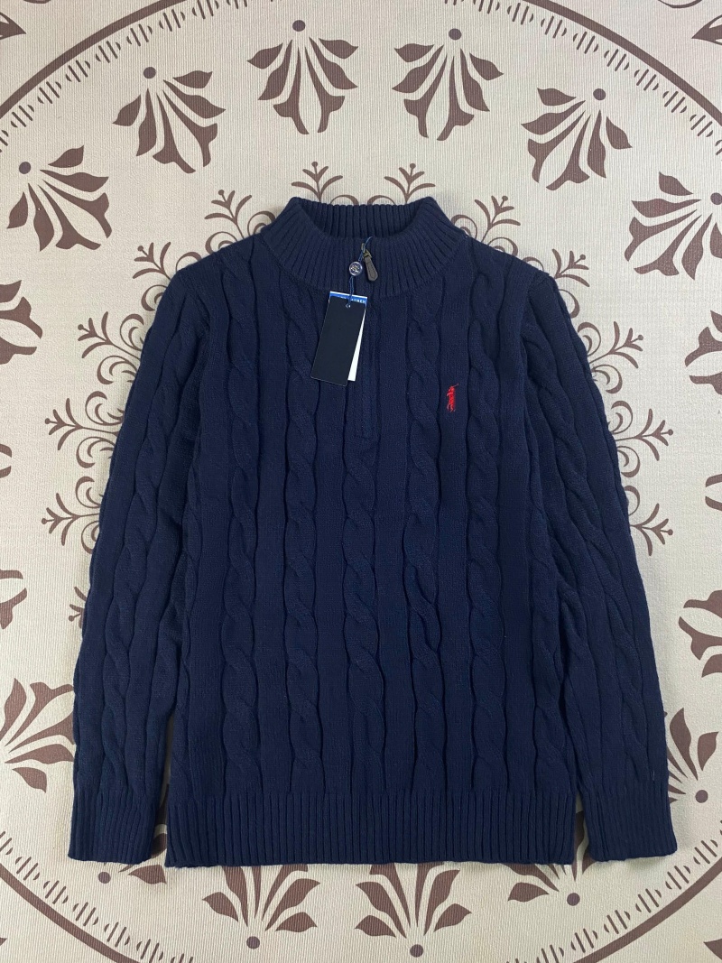 polo sweater men small horse embroidery quarter zip designer knit sweaters mens pullover half zipper casual small horser jumper autumn hoodie chandail pull