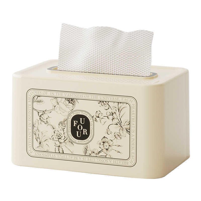 Desktop Tissue Box Home HighEnd Cream Style Living Room Bathroom Creative Cute Spring Tissue Box Plastic C251010
