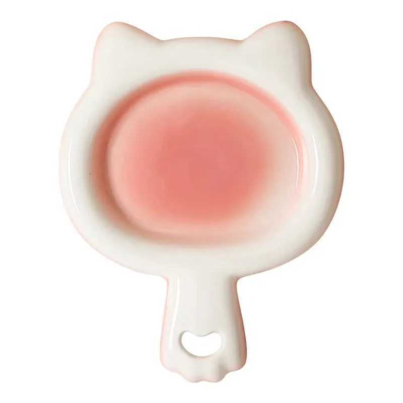 Ceramic Cat Bowl Cat Dog Water Bowl Antitip Neck Support with Handle Food Bowl Dog Food Bowl Pet Products Cat Supplies C251009