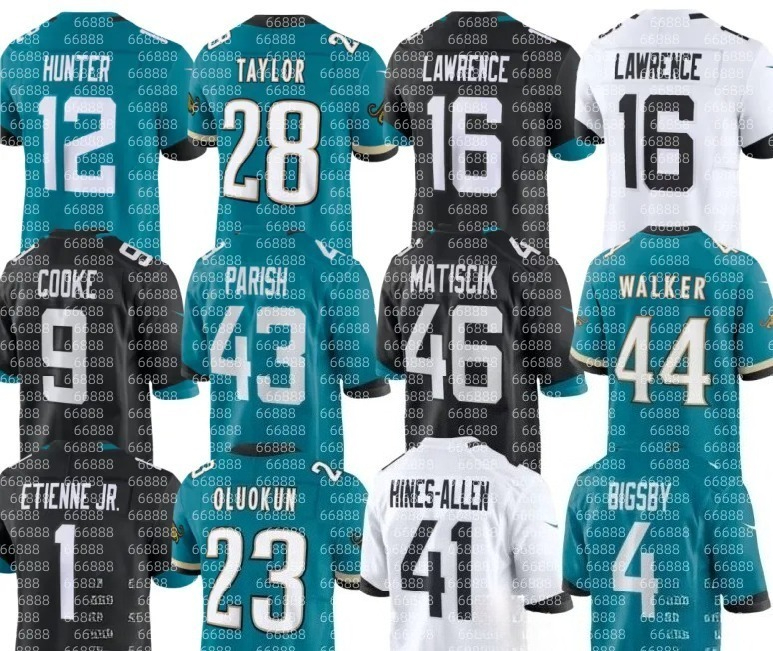 nfl Jaguars Jersey Fred Taylor Trevor Lawrence Hunter Brian Thomas Travis Etienne Jr Travon Walker Josh Hines-Allen Tank Bigsby Cam Little Foyesade Oluokun
