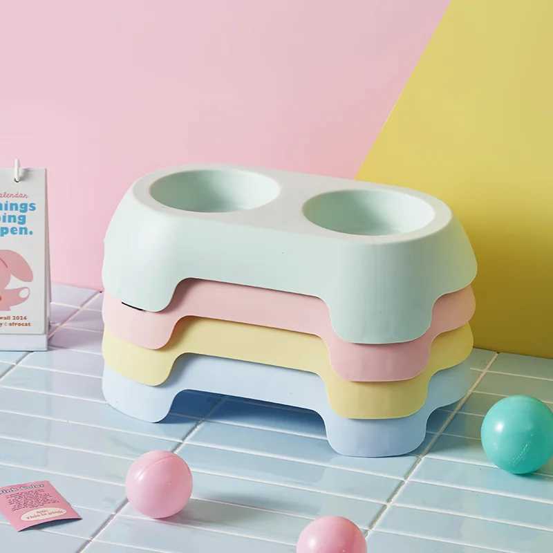 Stainless Steel Pet Bowl Dual Dish Set NonSlip AntiTip Large Capacity Dog Cat Food Water Feeder Bowl for Pets C251009