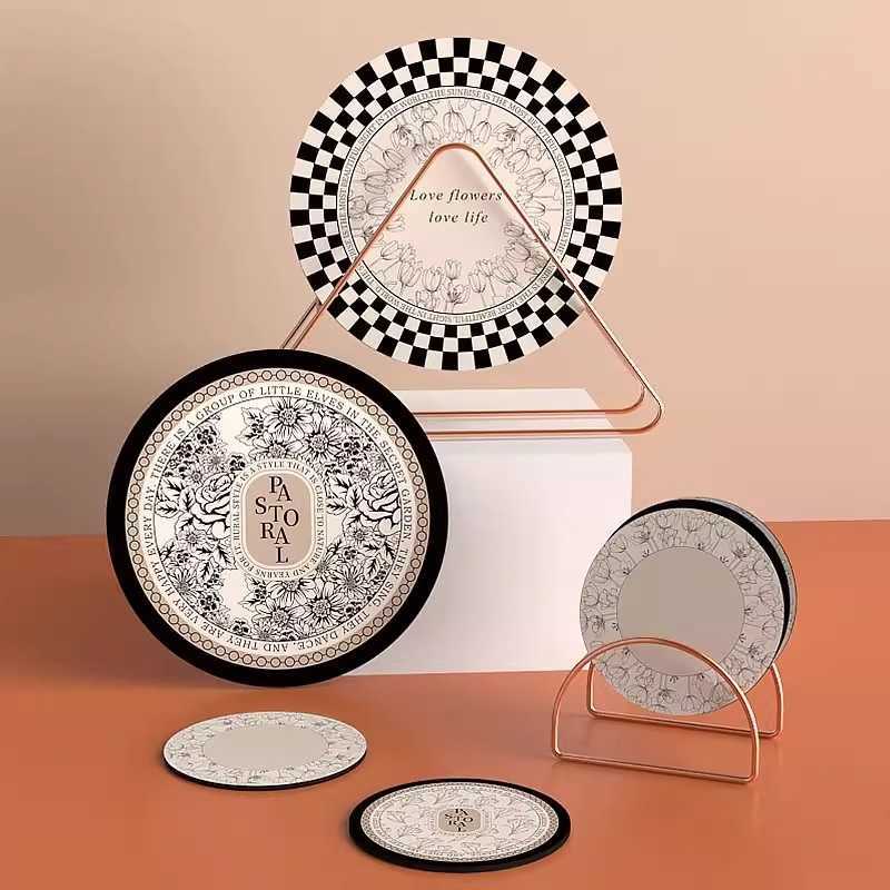 Tea Coaster Light Luxury Highend Feel Plate Mat Wearresistant Heat Insulation Mat Household Waterabsorbent Oilabsorbent Quickdrying Bowl Pot Mat C2510