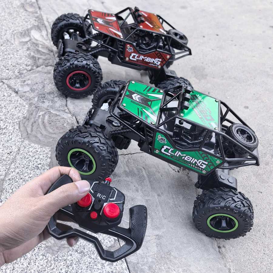 24G remotecontrolled alloy offroad vehicle with longdistance lighting rechargeable childrens racing toy car birthday giftT251010