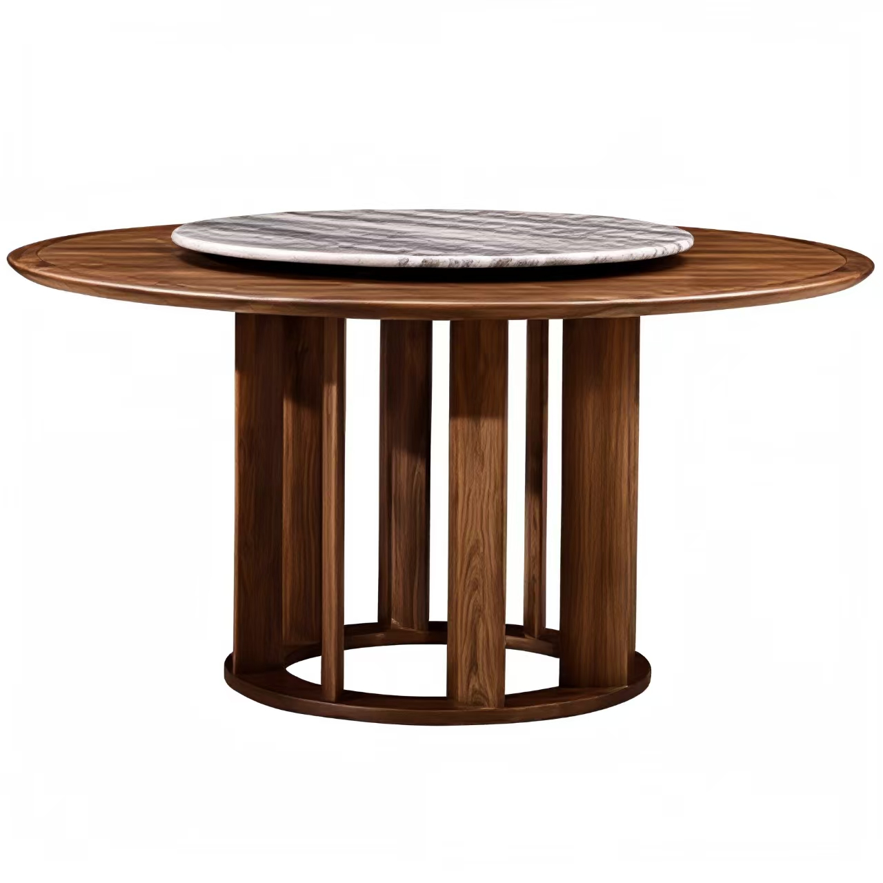 Zhong zhixin Ruimu The modern minimalist Chinese-style round table features a luxurious design crafted from solid wood with exquisite workmanship