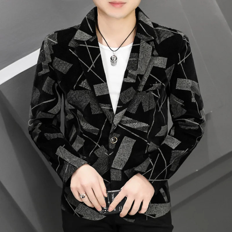 Mens HighQuality Corduroy Slim Fit Suit Handsome Youth Style with Single Breasted Blazer Jacket Veste Costume Homme Luxe 251009