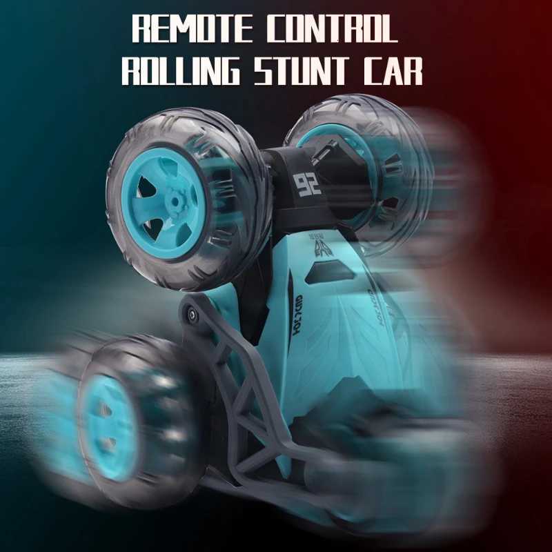 RC Car Kids Toy Remote Control Stunt Car 360 Rotare Twist Truck 5 Wheel Dump Truck OffRoad Vehicle Electric Toys Children GiftT251010