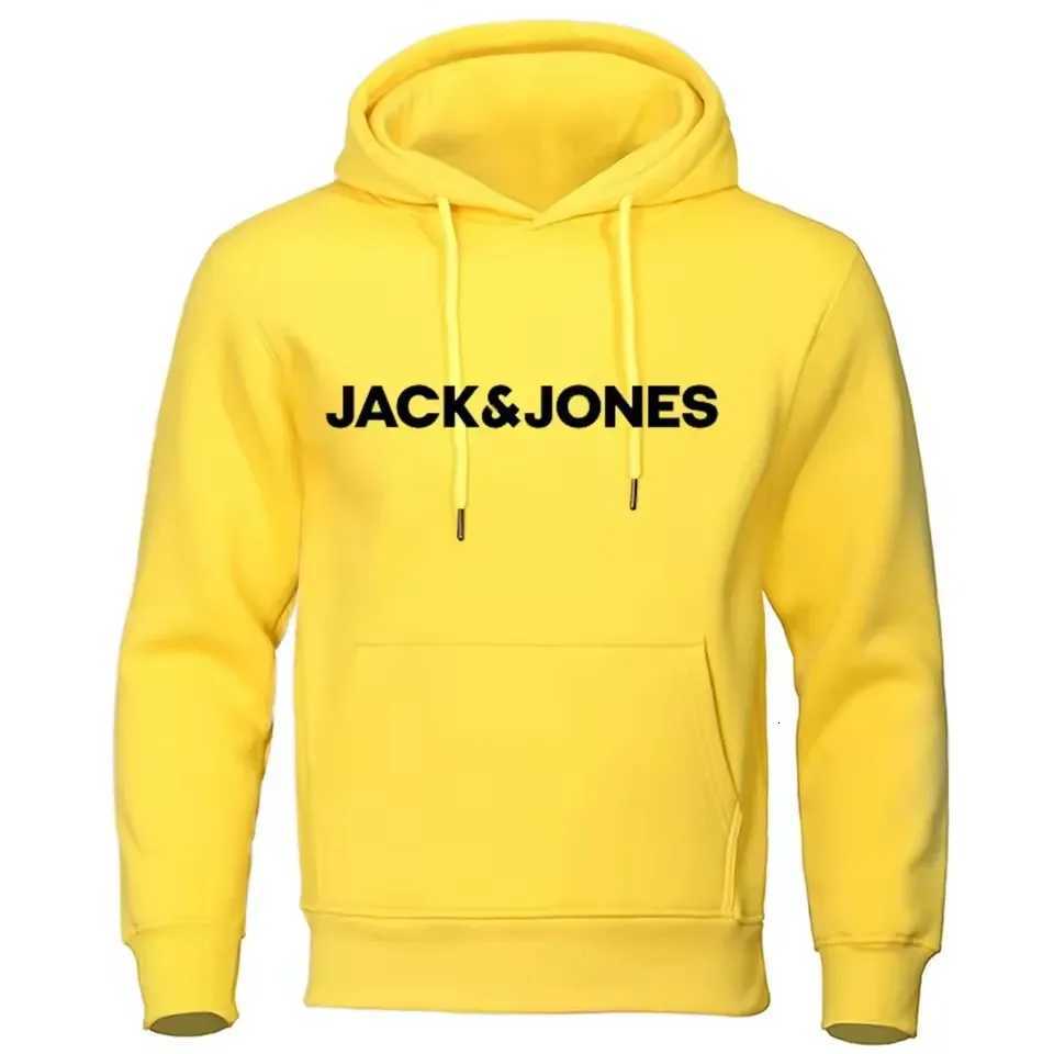 Mens Jack Jones Hoodie Fashionable Casual Loose Jersey Sportswear Comfortable Print Streetwear W251010 - view 4
