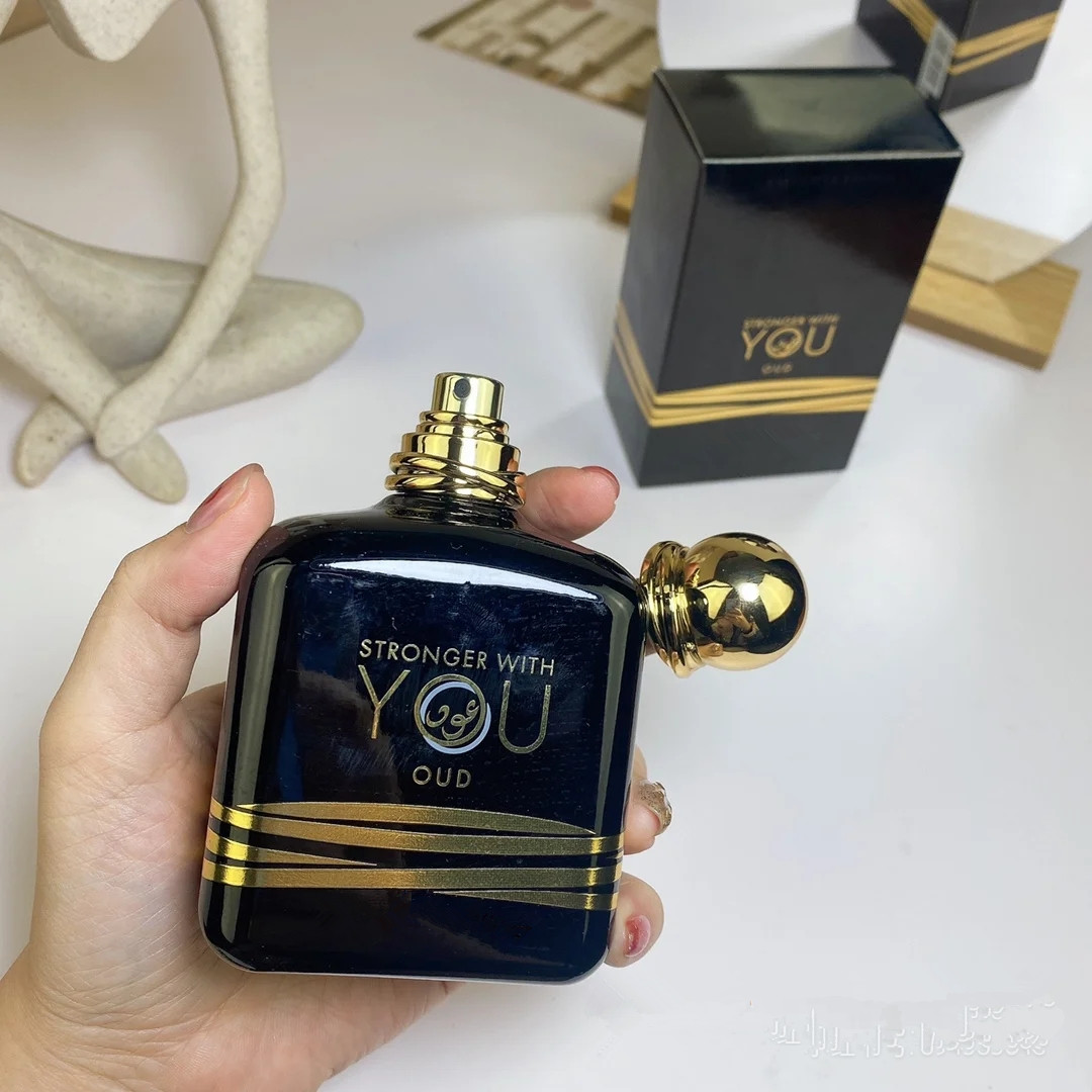 Stronger with You Intense Tobacco Men Perfume 100ml Oud Eau De Parfum Absolutely Man Cologne Spray Body Mist Fast Ship EDP 3.3OZ