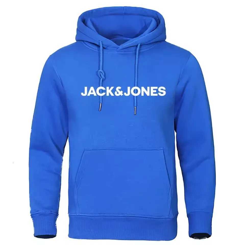 Mens Jack Jones Hoodie Fashionable Casual Loose Jersey Sportswear Comfortable Print Streetwear W251010 - view 3