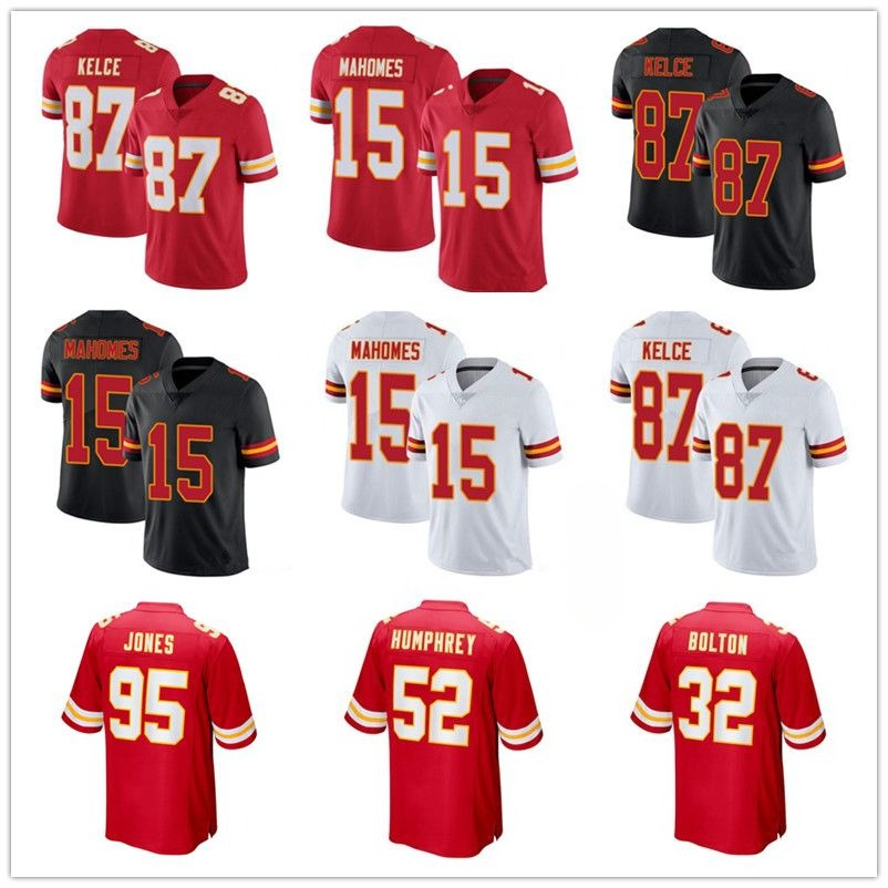 NFL Patrick Mahomes Chiefs Jersey Travis Kelce Isiah Pacheco Chris Jones Humphrey George aftis Harrison Butker Trent McDuffie Xavier Worthy Football Jerseys