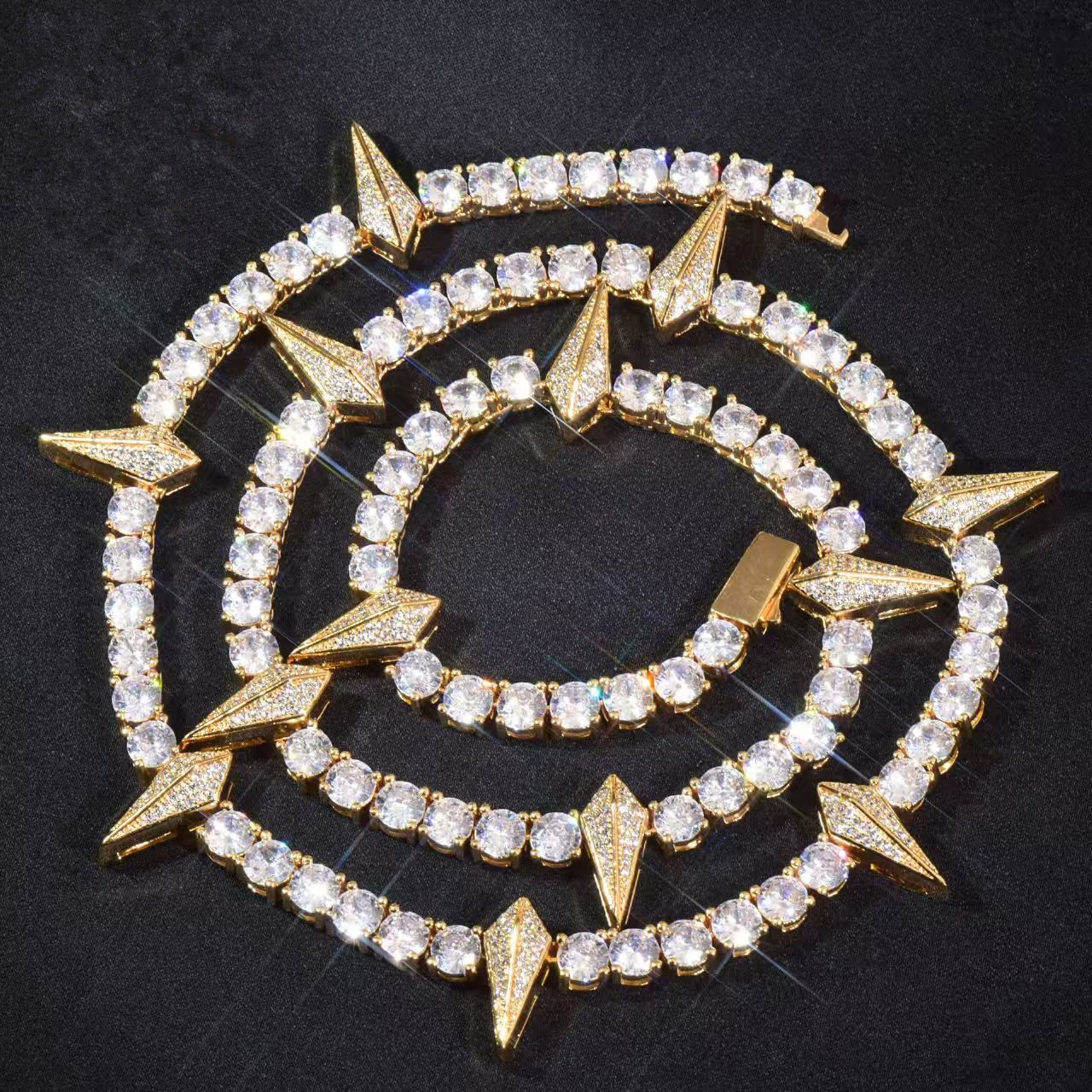 2026 New Chain, Black Panther Necklaces, High end Trendy Popular Jewelry, 5mm Moissanite Tennis Chain