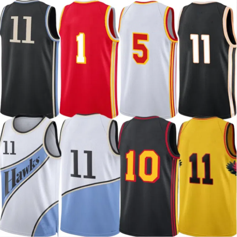 Custom Basketball Jerseys Traee Young Jalen Johnson Dyson Daniels Kristaps Porzingis Zaccharie Risacher Onyeka Okongwu Hunter Asa Newell City Jersey