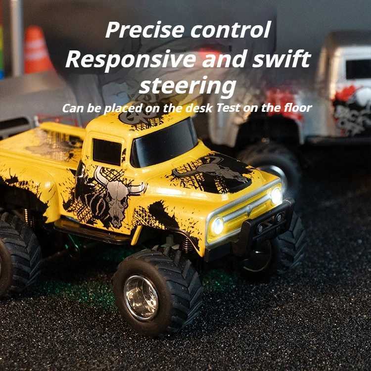 Little Monster 164 Rc Car Mini 24Ghz Remote Control Cars with Cool Spray Painting Pattern Rc Offroad Vehicle Boys Toys GiftsT251010