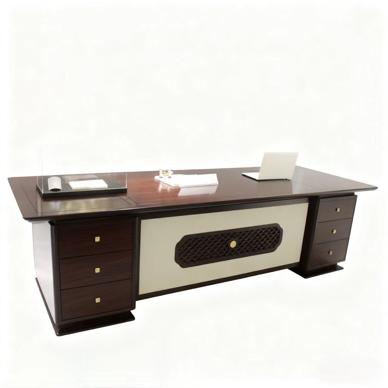 Zhong zhixin High-end design The modern Chinese-style desk set is crafted from solid wood with exquisite workmanship