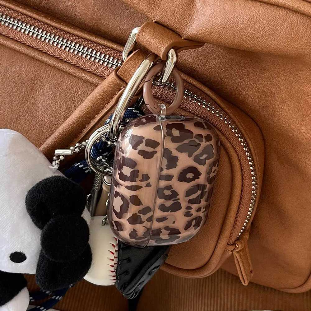 fashion luxury leoPard print pattern black love heart Pendant for airpods 4 3 1 pro 2 soft silicone protection case T251010 - view 3