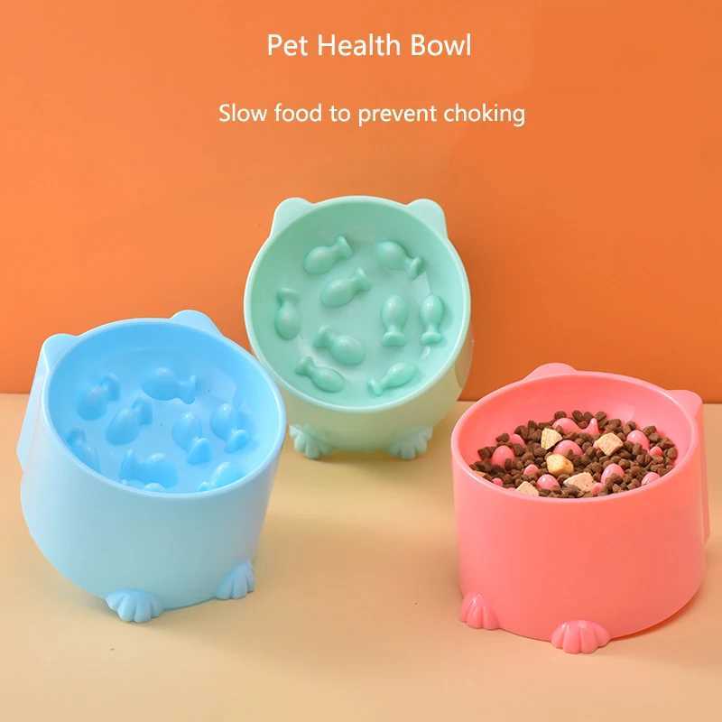 Cat slow food bowl small cat and dog antichoking bowl neck protection design cat and dog feeding device pet supplies C251009