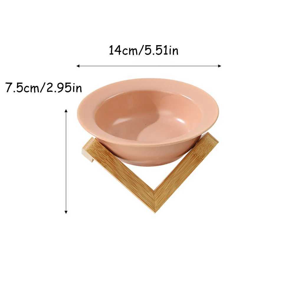 Elevated Pet Bowl Stand Ceramic Slant Mouth DogCat Bowls AntiSpill HighValue Pet Feeding Supplies for Dogs Cats C251009