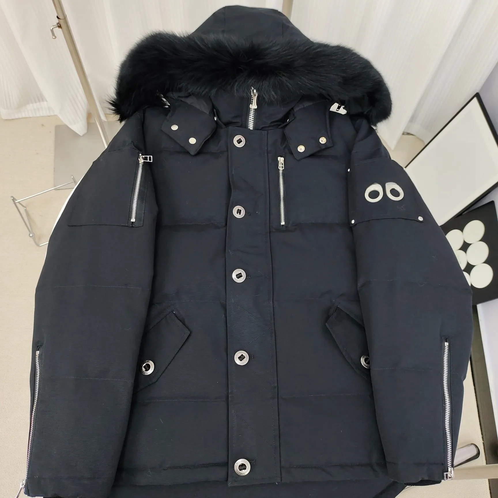 Winter Men Down Jacket Gooses Puffer Jacket Homme Outdoor Jassen Outerwear Real Coyote Fur Warm Hooded Windproof Waterproof Thicken Coat Hiver Parka Doudoune